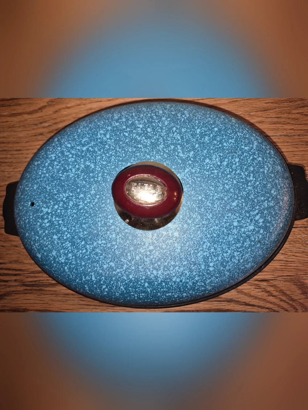 Vintage Table Pan , Turqoise